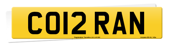 Registration number CO12 RAN